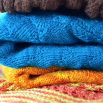 Carol Feller knitting designs, folded nicely