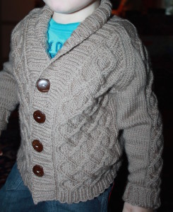 Gramps Cableknit Child's Cardigan knit by Marseille