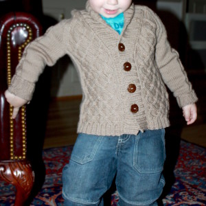 Gramps Cableknit Child's Cardigan knit by Marseille
