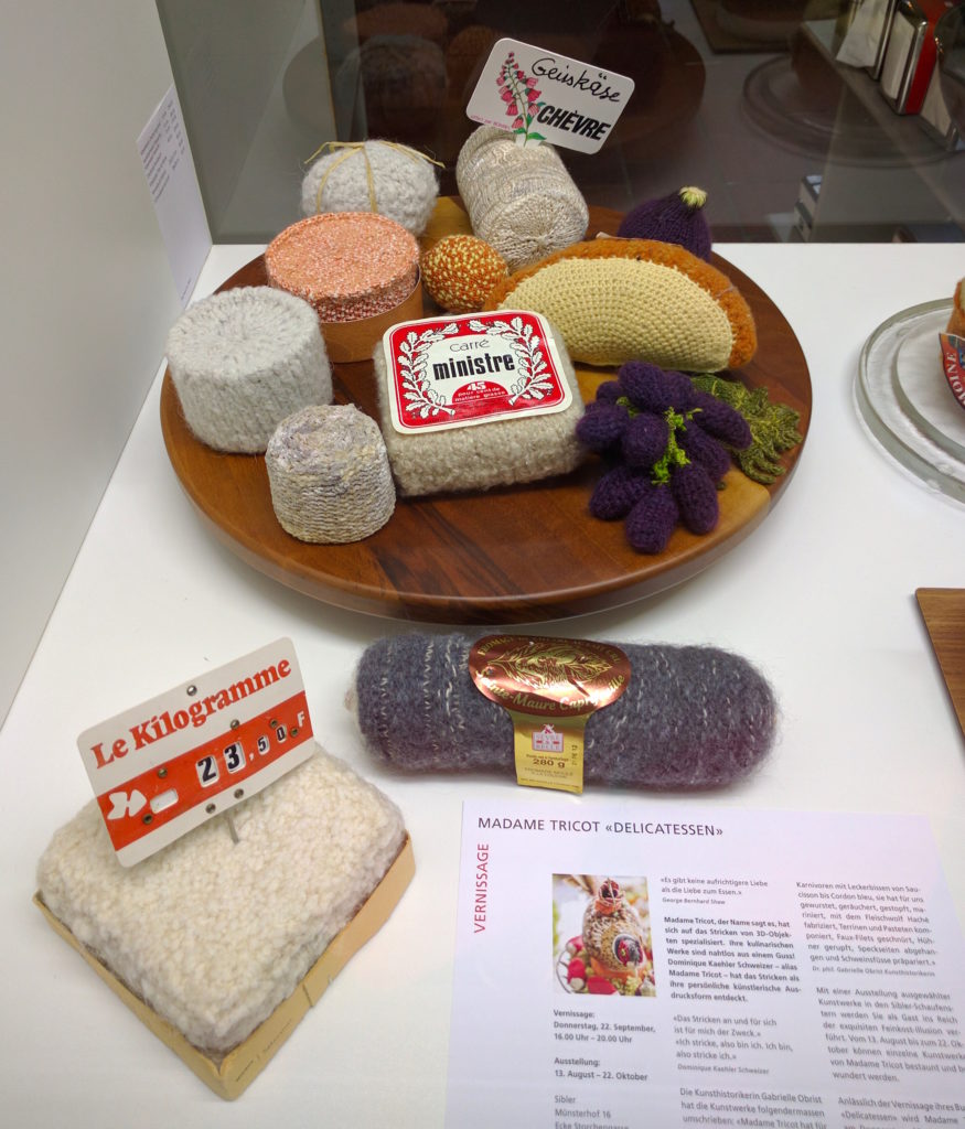 Madame Tricot's book Delicatessen 3D knits on display at Sibler Munsterhof in Zurich | EvinOK.com