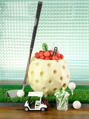 Golf Ball Carved from Watermelon | EvinOK.com