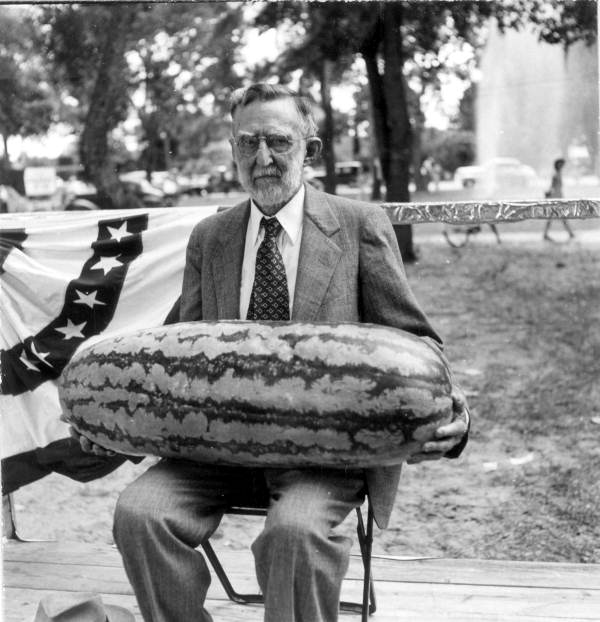 John V. Oberholtzer with Watermelon-Leesburg | EvinOK.com