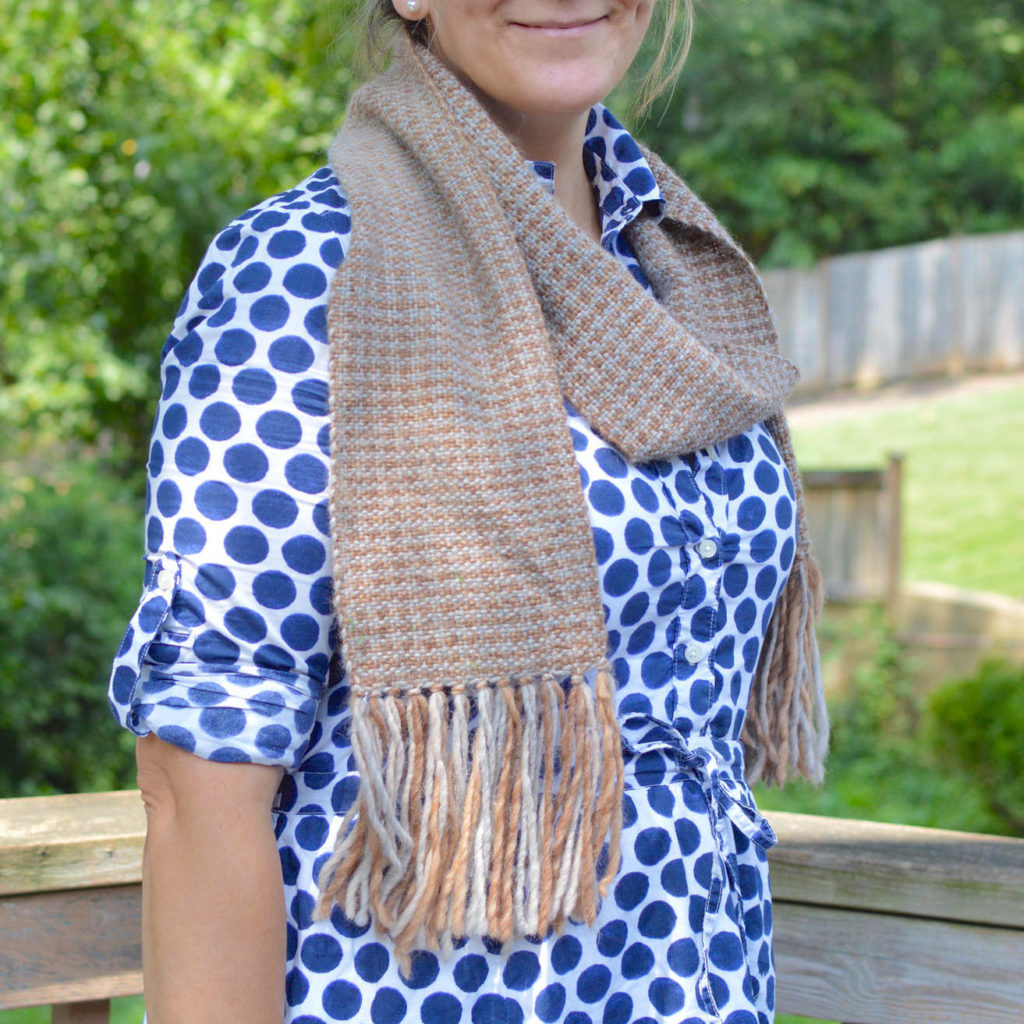 Woven Houndstooth Scarf | EvinOK.com