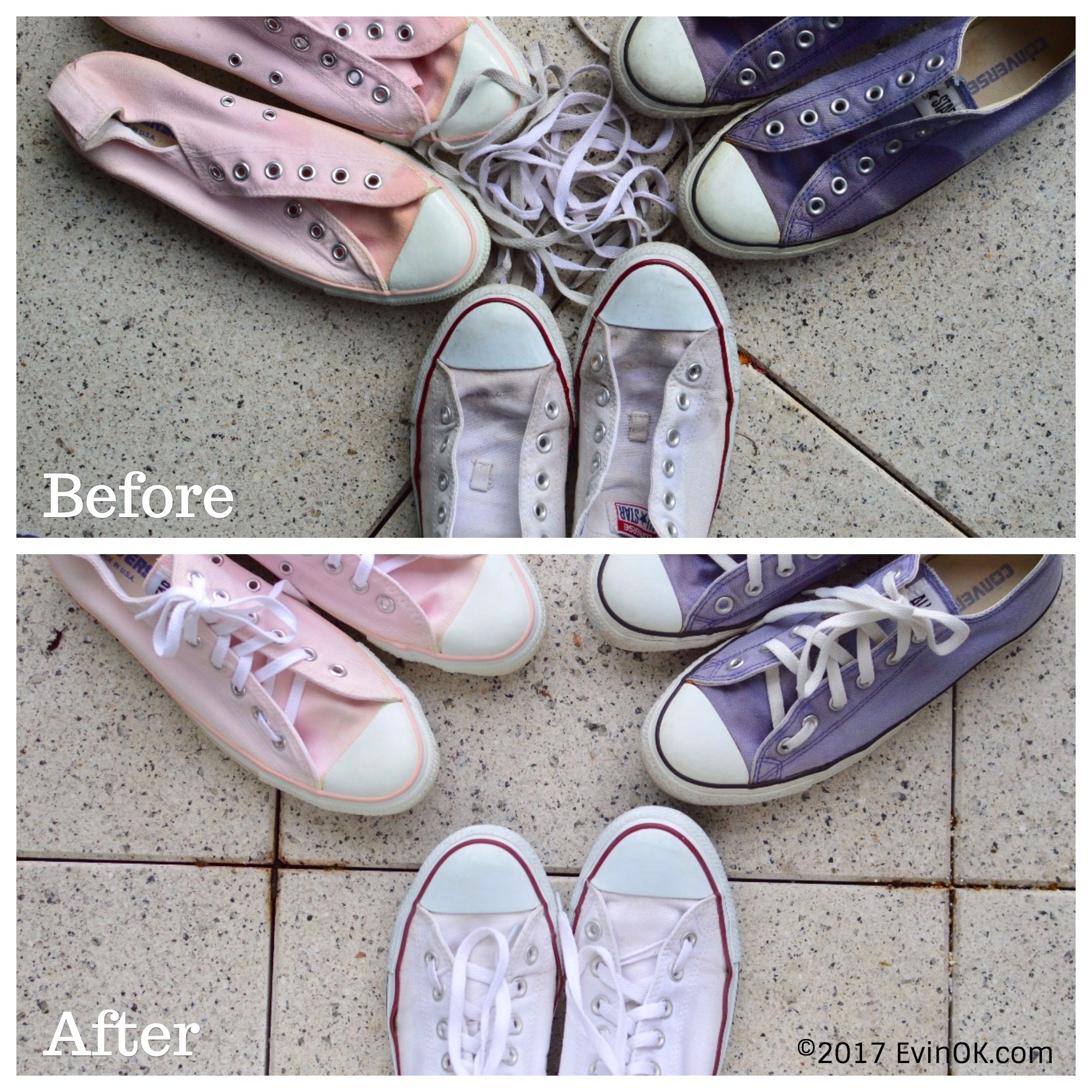 How I Clean White Converse Sneakers - EvinOK
