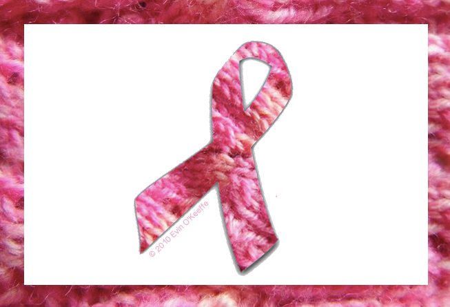 Knitted Pink Ribbon for Breast Cancer ©2010 Evin O'Keeffe | EvinOK
