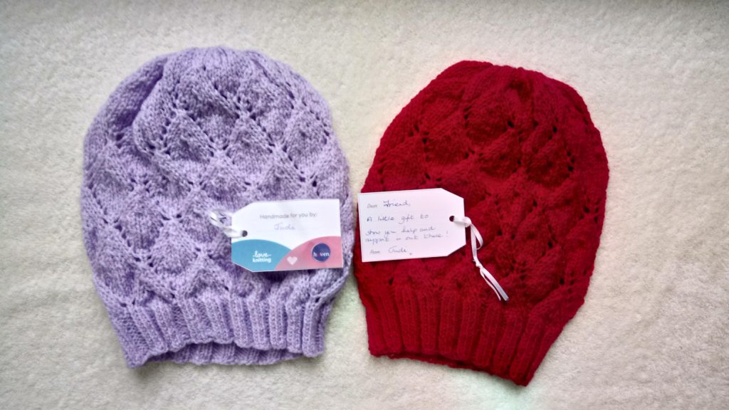 Two knit hats