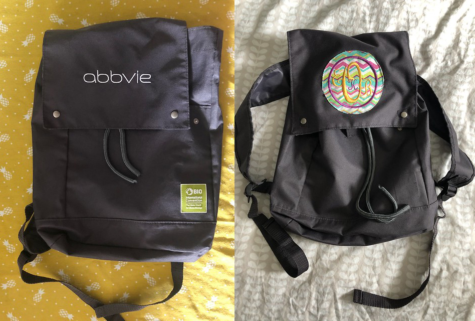 Updating a Conference Backpack with a Monogram | EvinOK