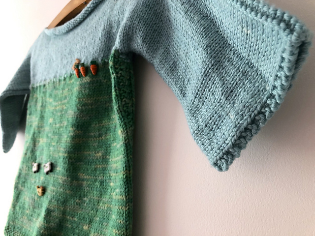 Baby Knitting Patterns | Field & Sky Pullover | EvinOK