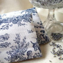 Toile fabric Lavender Sachets by Doug Caldwell