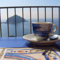 Coffee with a view in Ischia, Italy. Photo by Evin Bail O'Keeffe