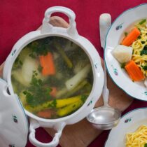 Chicken soup with noodles. Photo by karolina kolodziejczak