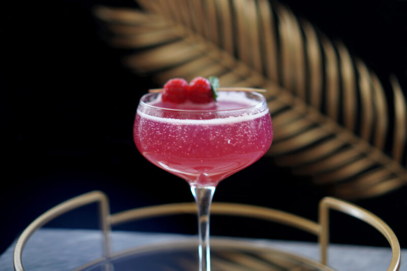Butterfly Kiss: An indulgent yet healthy elixir, rich in raspberries, with butterfly pea kefir.